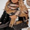 Elegant Scarf English Camel Trellis