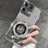 13pro 13C 12 Case Luxury Magnetic Bracket Shockproof Cover For Xiaomi Redmi Note 13 Pro 12 10 10c Case with Holder Shiny Glitter