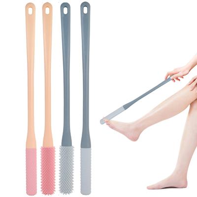 Toe Cleaning Brush Foot Scrubber In Shower with Long Handle Silicone Gap Brush Between Toes Cleaner Scrub for Seniors Elderly