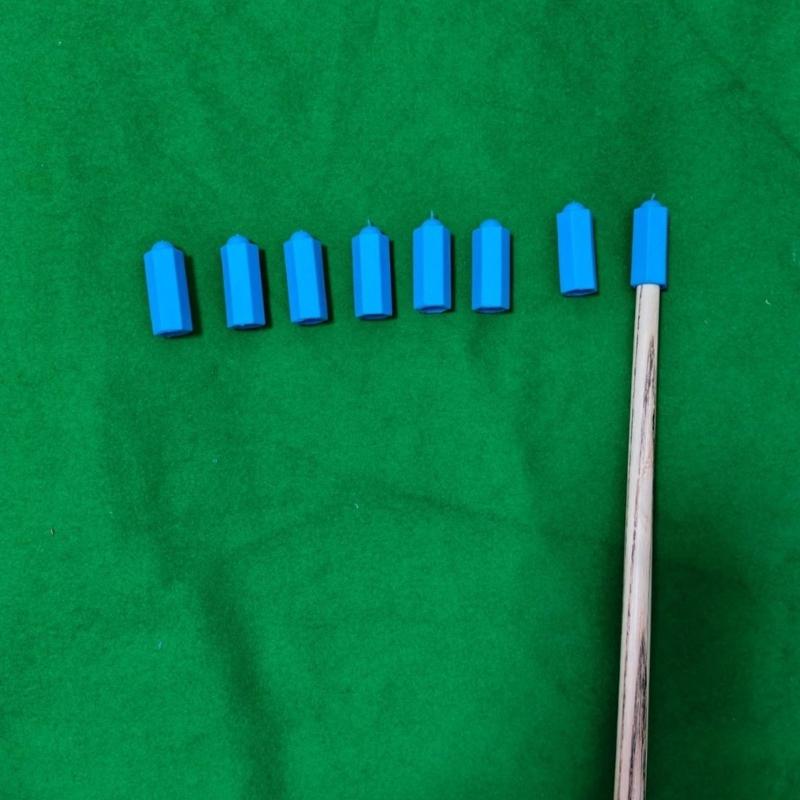 10pcs Billiard Cue Tip Caps Protectors Reusable Billiard Rod Tip Sleeves for Indoor Outdoor Play