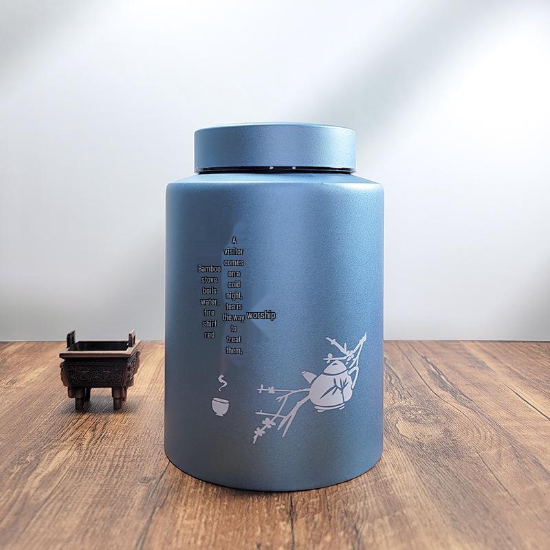 Stainless Steel Moisture-Proof Red Pu'er Tea Storage Canister