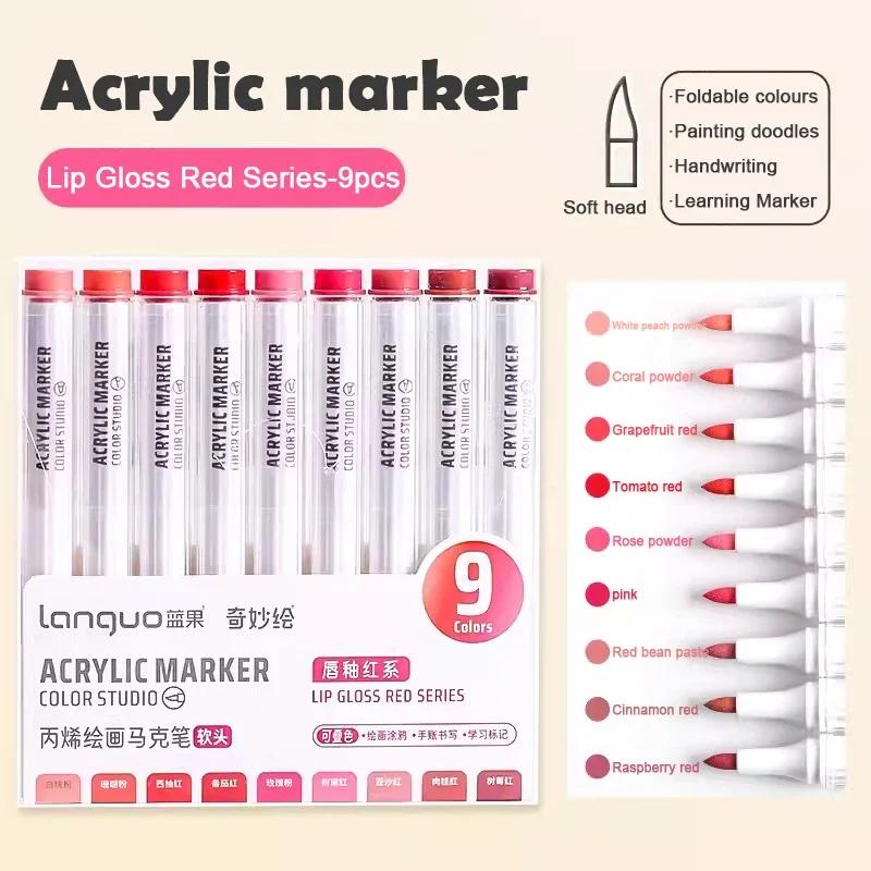 Acrylic Paint Marker Set Languo 144 Colors Art Markers Painting Drawing Pen Graffiti for Stone Disc Card Shoe Glass Art Supplies
