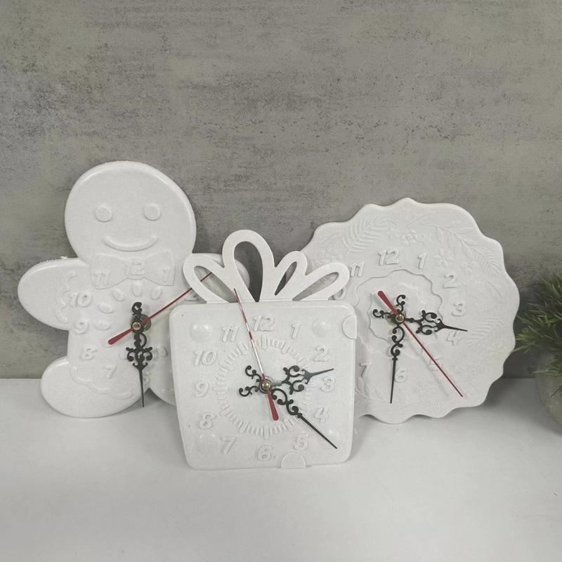 Christmas Gngerman Silicone Molds for Epoxy Resin, Clock Shaped Resin Silicone Molds for Candy Chocolate Fondant, Baking