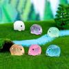 50Pc Mini Resin Luminous Elephant Portrait Mini Resin Animals Suitable For Mini Garden Landscape Aquarium Potted Toy House Decor