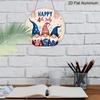 Patriotic Wall Decor, Vintage Independence Day Hanging Decor with Happy 4th of July, American Flag Gnomes, Fireworks & Stars - Lightweight Durable