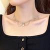 Atmospheric pearl necklace women's explosion light luxury neck chain collarbone chain