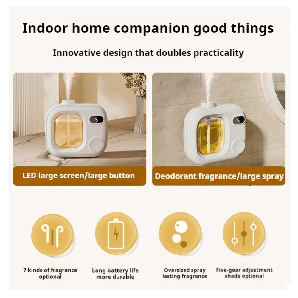 LED Display Screen Fragrance Sprayer Machine With 45ML Essential Oils Air Freshener Home Bathroom