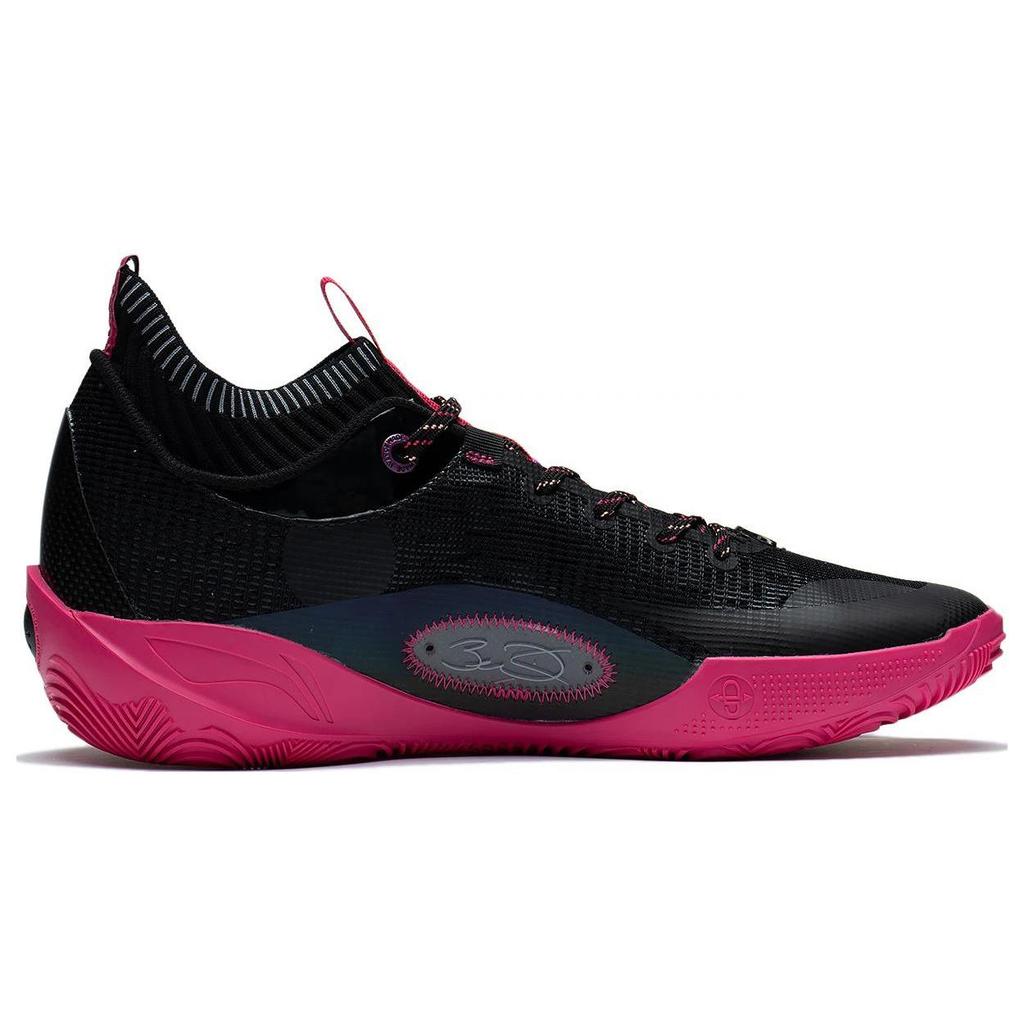 Li Ning Wade 808 Ultra Sunrise Résistantes à l'usure, Résistantes à l'abrasion, Respirantes Basse Tige Chaussures de Basketball Homme Noir ABAS113-4