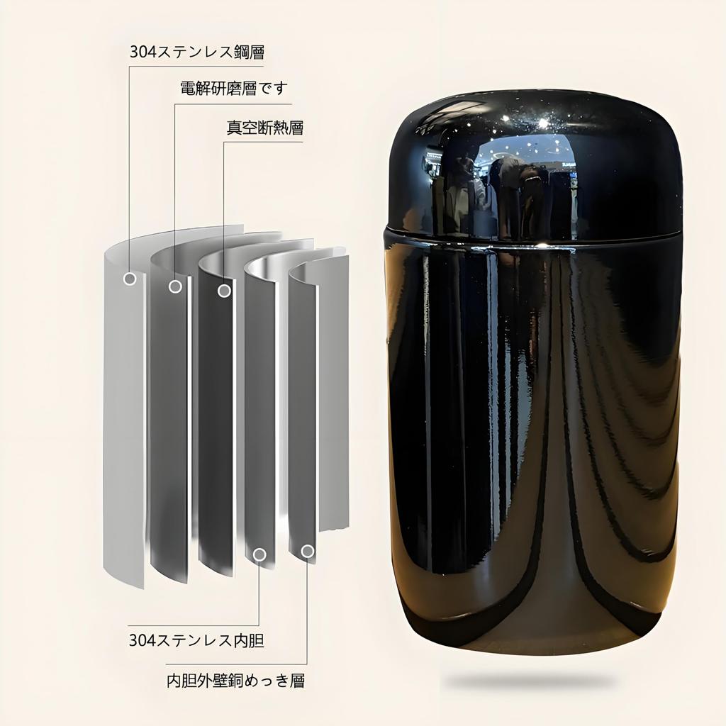 IOLOYU 200ml Stainless Steel Thermos Water Bottle, Easy To Clean, Perfect for Coffee, Cold or Insulated, Stylish, Small, Lightweight, Cute, Direct