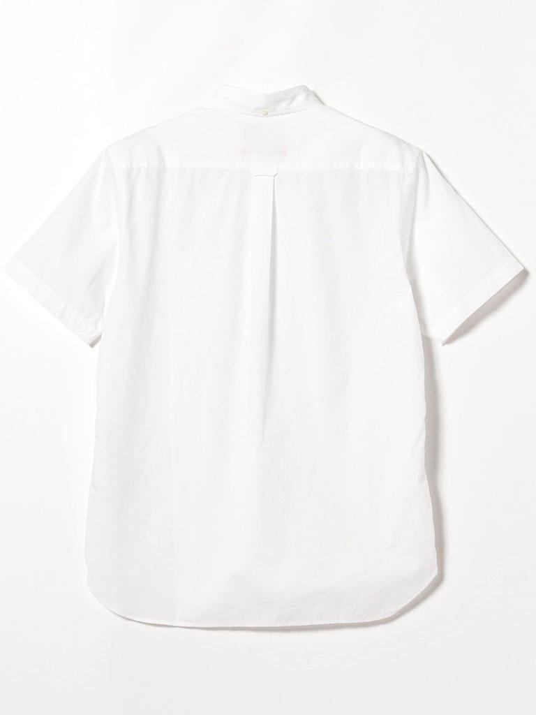 Beams Plus Lässiges farbiges Kurzarmhemd Größe 38010040563 Herrenhemd, Popeline, Button-Down, Weiß, M,