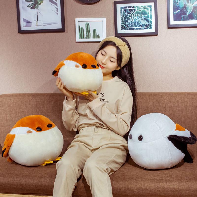 Artificial Sparrow Plush Toy Doll Throw Pillow Children Holiday Comfort Gift