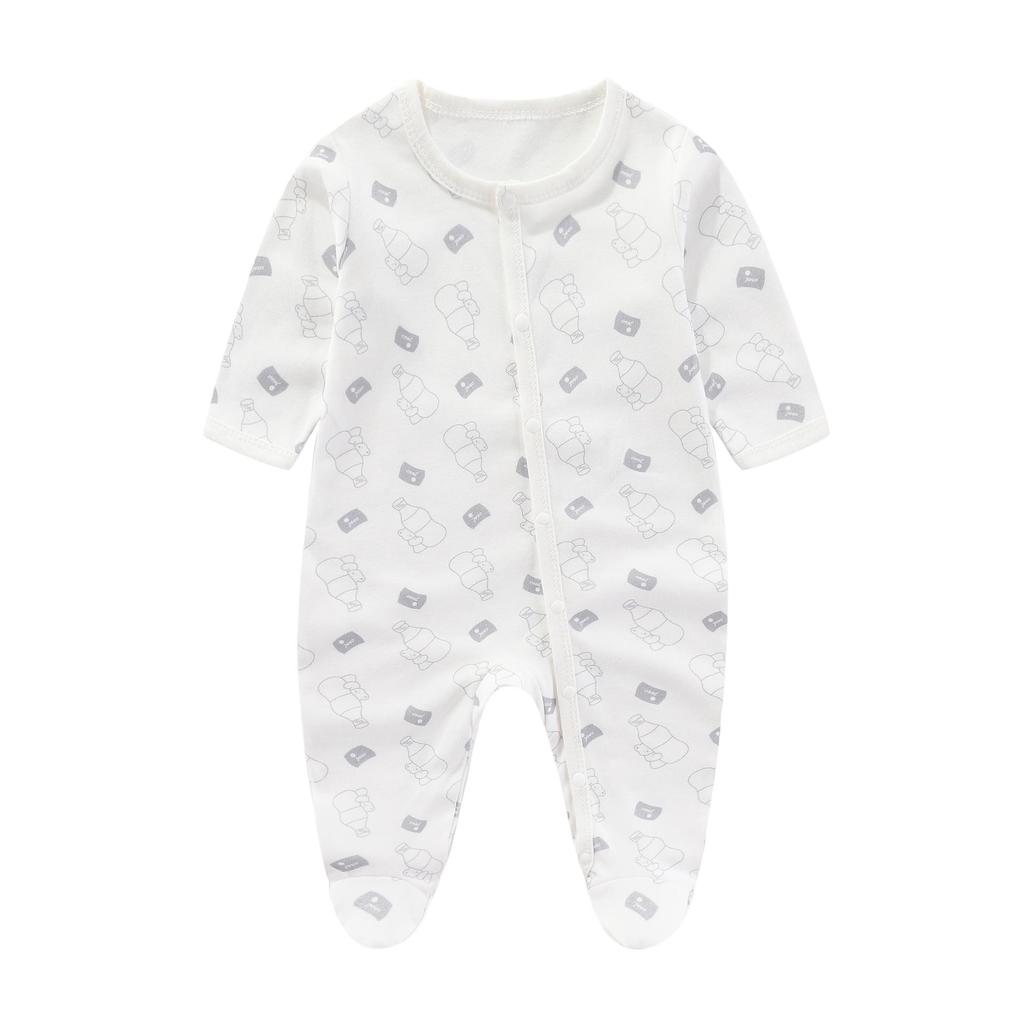 Pure Cotton Baby Jumpsuit: Newborn Romper for Spring, Autumn & Summer