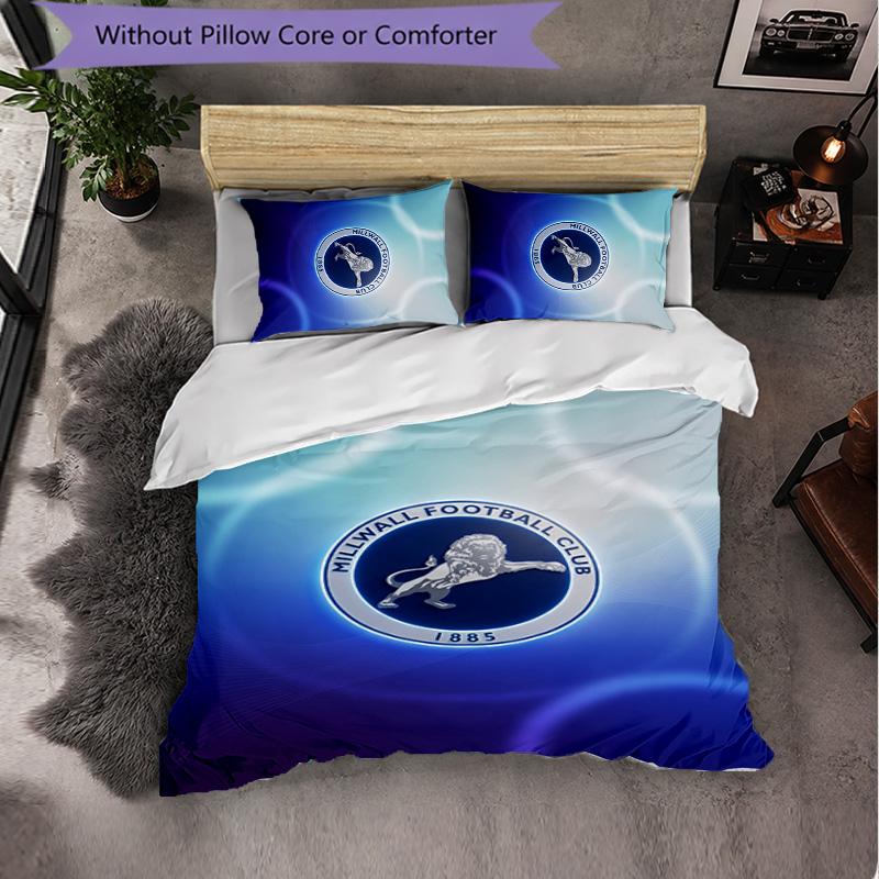 Millwall Calcio Set Biancheria da Letto 3 Pezzi Morbido Copripiumino con Federe Set Decorazione Camera da Letto per la Casa