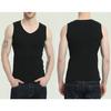 Men Summer Fitness Vest Solid Color Seamless V Neck Sleeveless Stretchy Soft Breathable Quick-drying Pullover Casual Men Gym Sport Tank Top