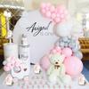 20Pcs Baby Month Celebration Souvenirs Party Decorations for Infant Welcoming Event Foot Pendant Keychains with Bags
