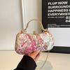 Retro Handbag New Chinese Style Flower Lock Dinner Bag One-shoulder Crossbody Chain Box Bag