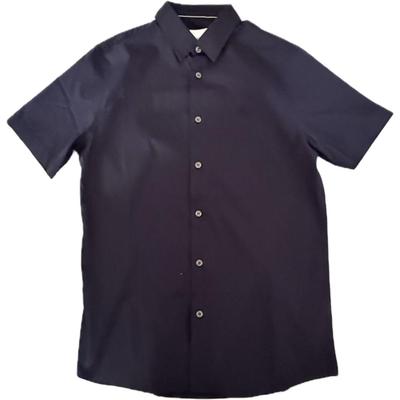 Minimalist Comfortable Solid Color Embroidered Logo Short Sleeve Shirt Men Shirts J324459-CHW