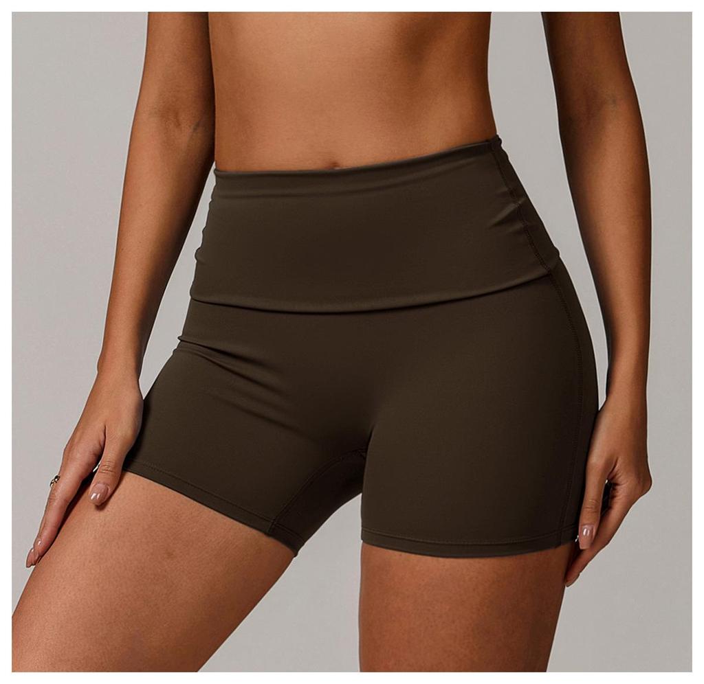 Women's Eco-friendly Recycled High-Waisted Quick-Dry Tummy Control Yoga and Running Shorts