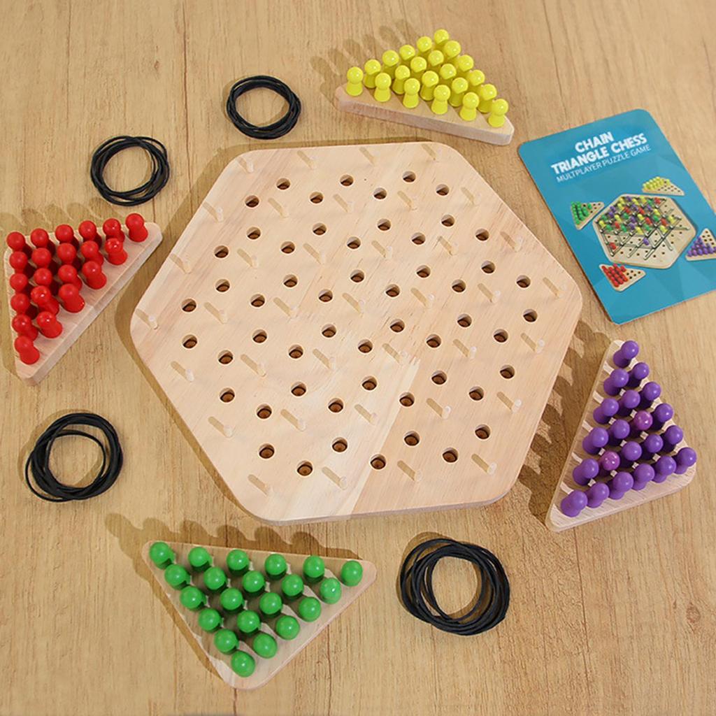 Chain Chess Game Geometry Desktop Game Family Interaction Exercise Thinking Toys Triangle Chess Desktop Game for Kids