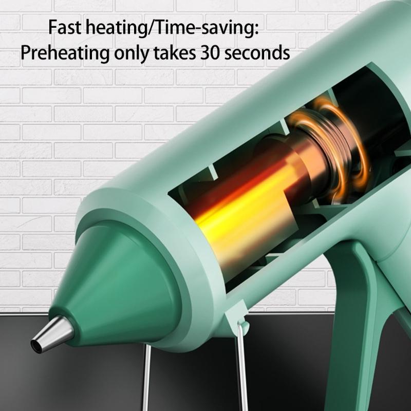 Fast Preheating Glues Guns Set Adhesive Sticks Craft Guns Suitable for Crafting Home Repairs Industrial Use Metal Stand