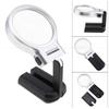 3X Folding Lamp Loupe Magnifier Reading Portable Handheld Illuminated Magnifying Glass with 2 LED Lights for Newspaper