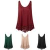 Elegant Women Solid Off Shoulder Sleeveless Lace Patchwork Blouse Shirt Tops Vest Loose For Casual Outings