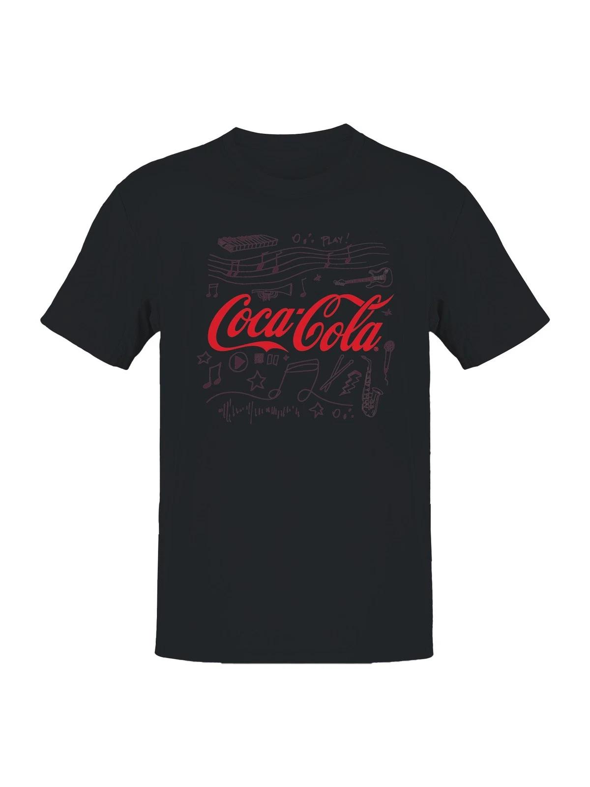 Officially Licensed Coca Cola Musical Icon Art Men s T-shirt L
