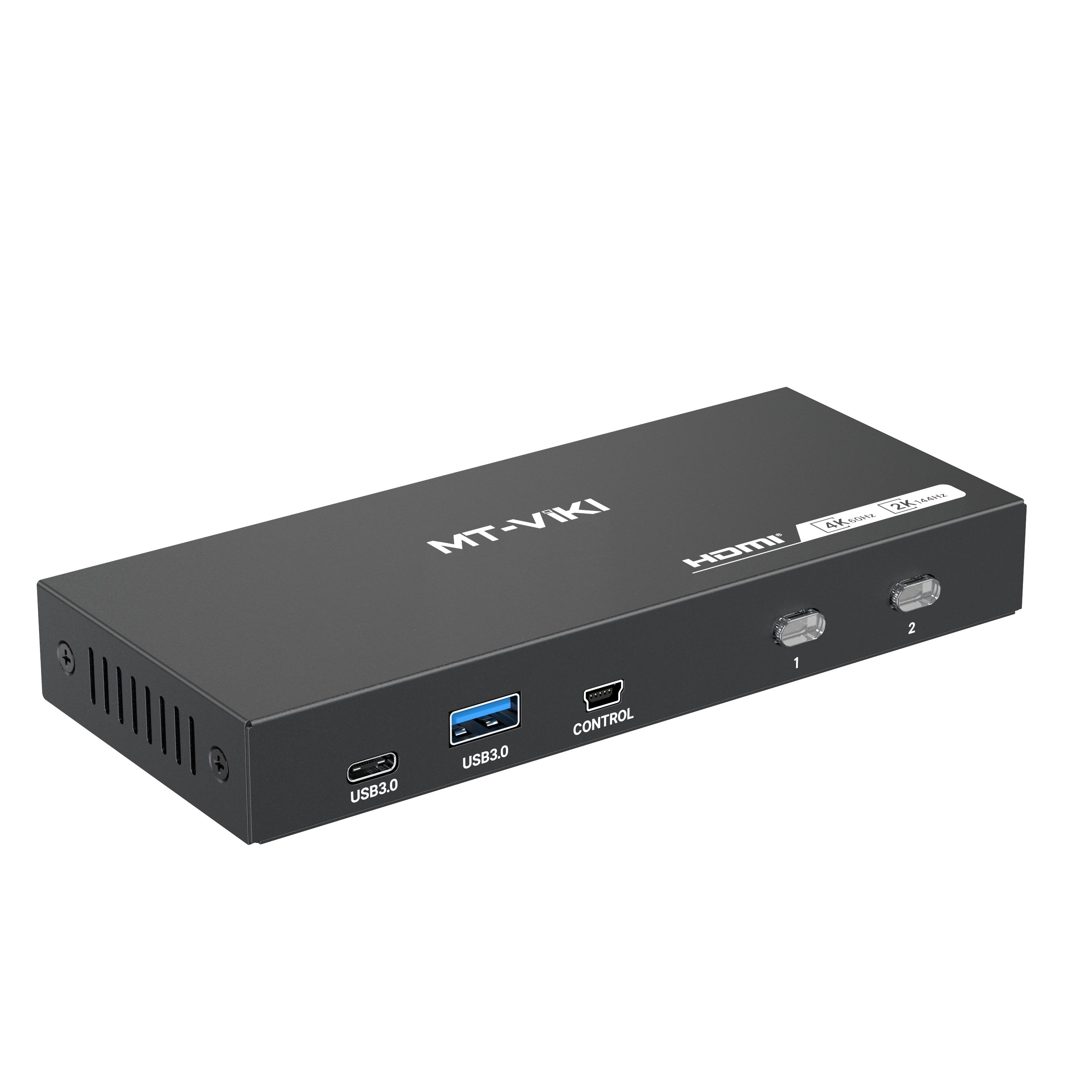 4K 60hz USB 3.0 HDMI KVM Switch 2 Port, Support 2K@144HZ чёрный