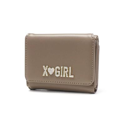 Rhinestone Label Mini Wallet 105252054013 Beige One Size [X-girl]