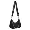 Classic Black Chain Bag For Women Stylish Hobo Shoulder Handbag With Waterproof Nylon
