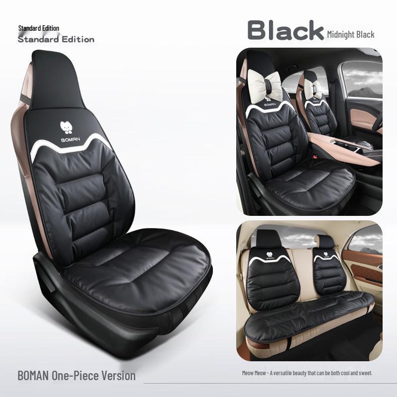 Napa Leather Car Seat Cushion - All-Season Cover for Mercedes-Benz, BMW, Tesla, Volkswagen