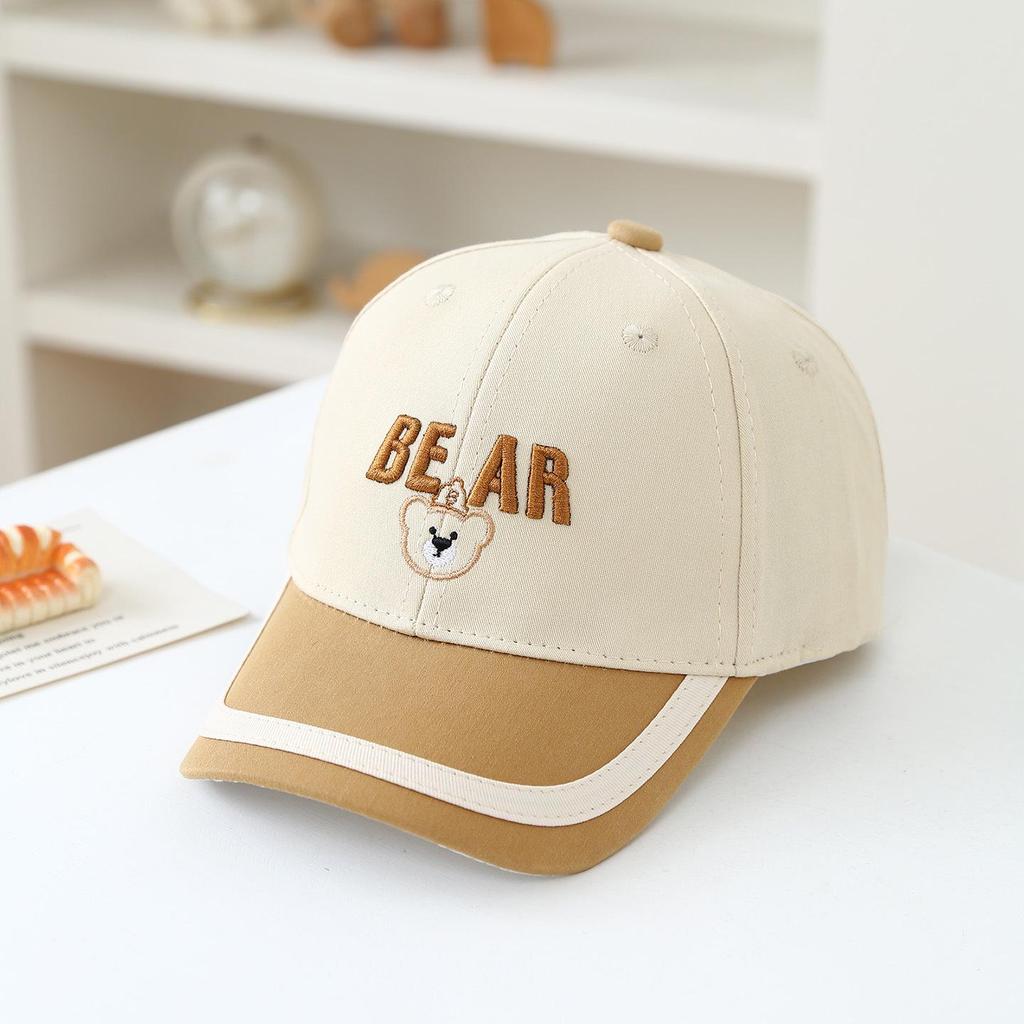 Boys/Girls Little Bear Duckbill Cotton Sun Hat - Baby Cartoon Baseball Cap for Spring/Summer