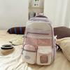 College Colorblock Schultasche Damen Reiserucksack Leichtgewichtiger Klassenrucksack