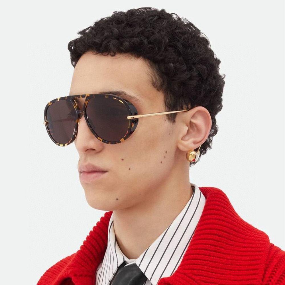 Anti-UV Women  Round  Sunglasses Trendy Oversized Shades Eyeglasses Retro Men Sun Glasses  Pilot