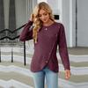 GMXIA Women's Fashion Casual Solid Color Print Autumn Winter Long Sleeve O-Neck Loose Sweaters