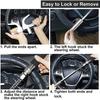 Car Steering Wheel Lock, lootaan The Anti Theft Device for Cars, Universal Car Steering Wheel Lock, Adjustable Vehicle Anti-Theft Lock with 3 Keys