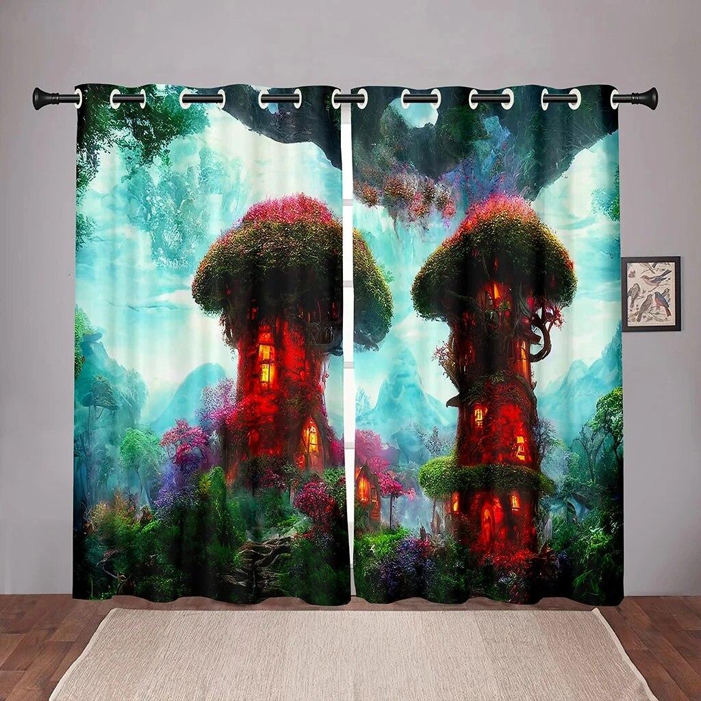 Natura leśny liść drzewa zaciemniające zasłony okienne do sypialni salon łazienka Kicthen DoorHall wysokie cieniowanie różne wzory