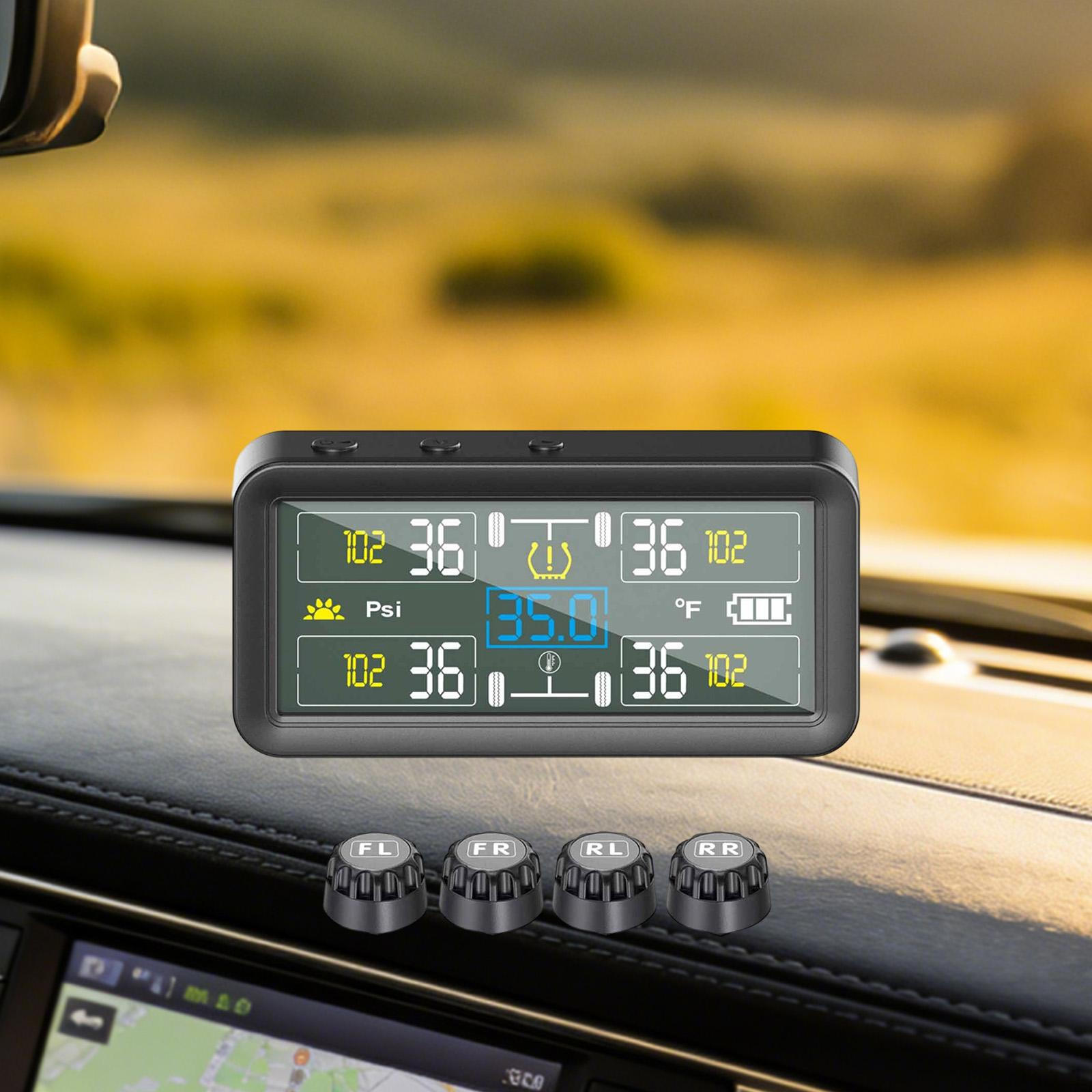 

1 Piece Tire Pressure System with Display, Charging Mode (Solar And ), , Rapid Alarm, Auto Sleep, for 4 Wheels