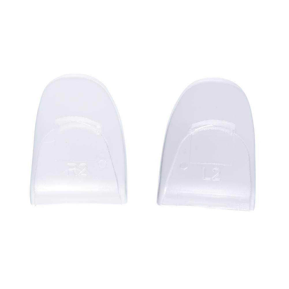 2 PCS  Set Durable R2 L2 Buttons Trigger Extender Extension for PS4 Controller (Transparent)