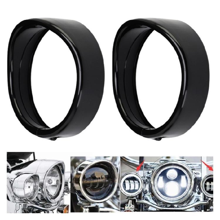 Motorcycle 4.5'' 7" Headlight Trim Rings Head Lamp Decorative Rings Fog Lamp Visor Protector for Most Motorbike