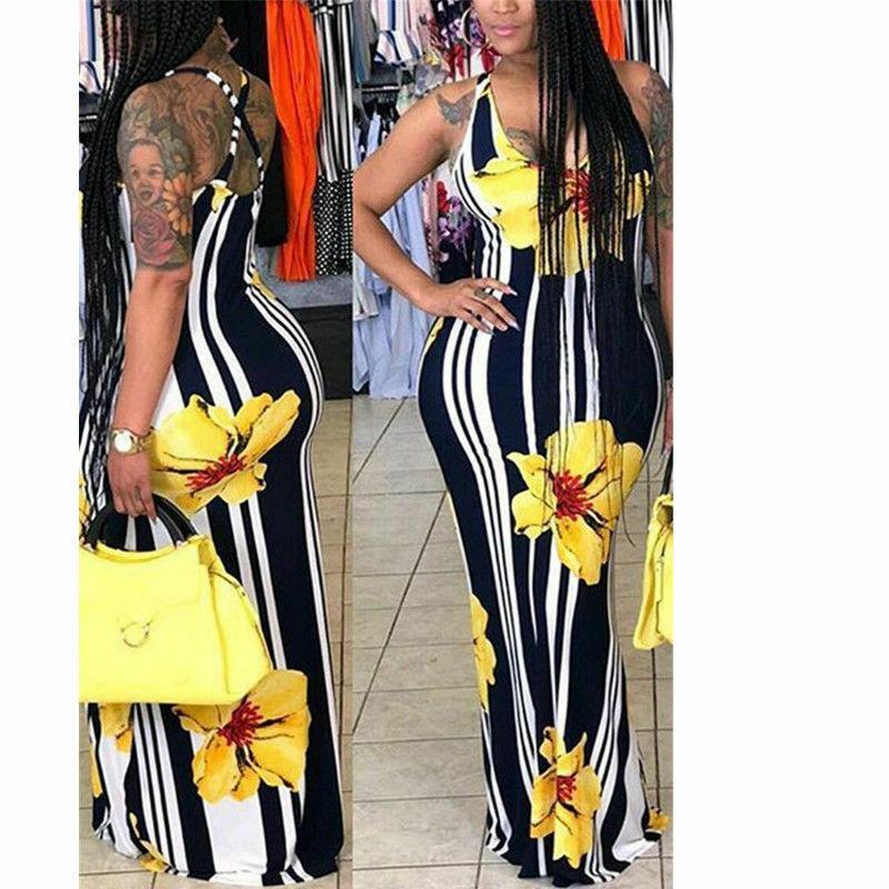 Stunning Plus Size Lady Floral Boho Party Bodycon Maxi Dress For Elegant Occasions