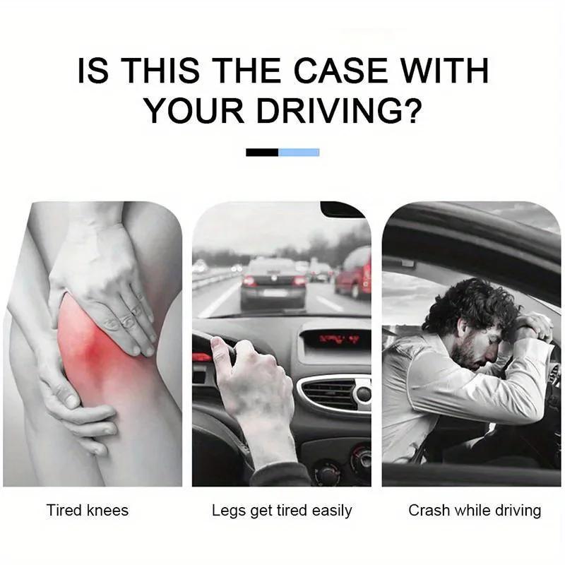 Car Faux Leather Knee Pad Car Interior Pillow Comfortable Leg Knee Cushion Memory Foam Universal Thigh Support 6.89X2.95inch
