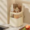 Rotatable Knife Holder, Kitchen Knives, Chopsticks, Spoons, Storage Rack, Household Integrated Drain Knife Holder, Storage Rack