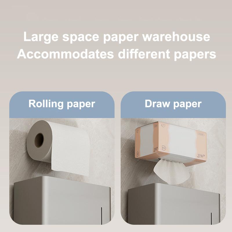 Toilet Paper Holder Commercial Grade No Drill Wall Mounted Moisture Proof Corrosion Resistant for Office Restroom