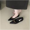 Bow Retro Fashion Brown Single Shoes Women's 2025 New French Versatile Flat Bottom Pointed Commuter Ladyshoes