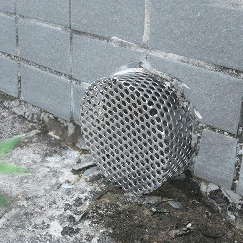Stainless Steel Gutter Guard Strainer Efficient Hole Design Roof Drain Filter Universal Downspout Cover Outdoor Gutter