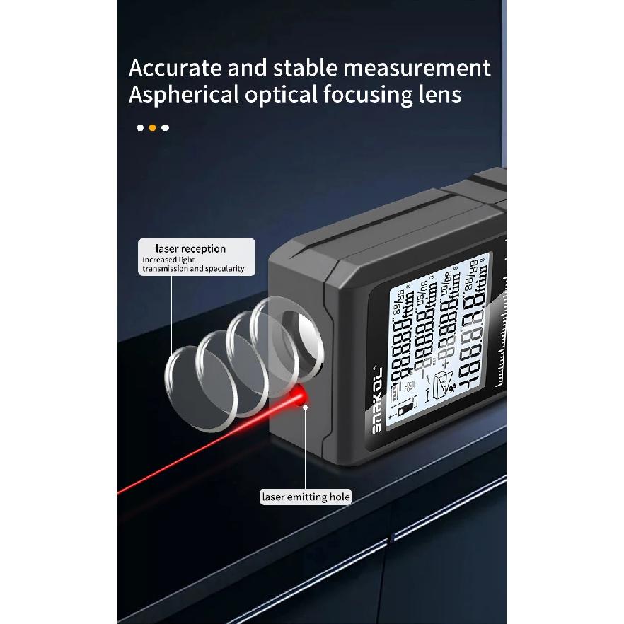 Snakol Laser Distance Meter 50m 70m 100m 120m Rangefinder Digital Range Finder Trena Roulette Ruler Distance Measuring Tape Tool