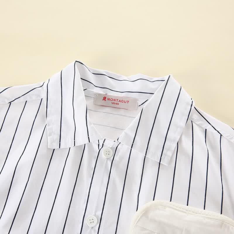 Montagut Boys' Striped Short-Sleeve Summer Shirt
