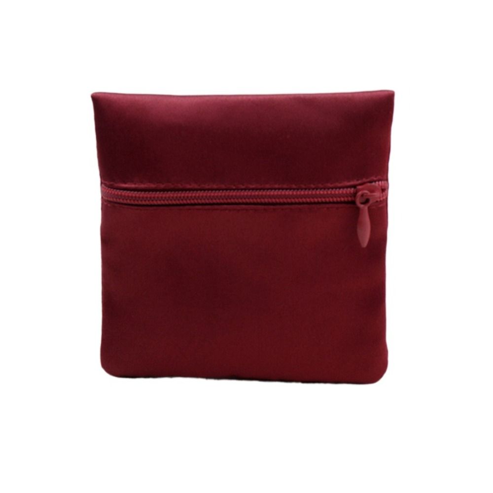 

Large Capacity Mini Canvas Wallet Pure Color Jewelry Packing Bag Short Zipper Coin Purse Shopping вино красного