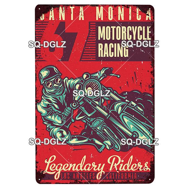 Motorcycles Metal Sign Vintage Plaque Metal Poster Tin Sign Wall Decoration Bar Pub Decor For Garage Racing Car Poster